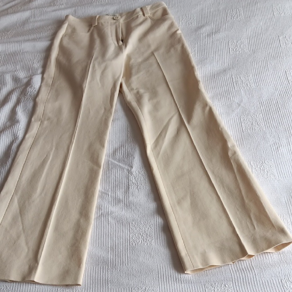 Doncaster cream Wide-Leg Trousers